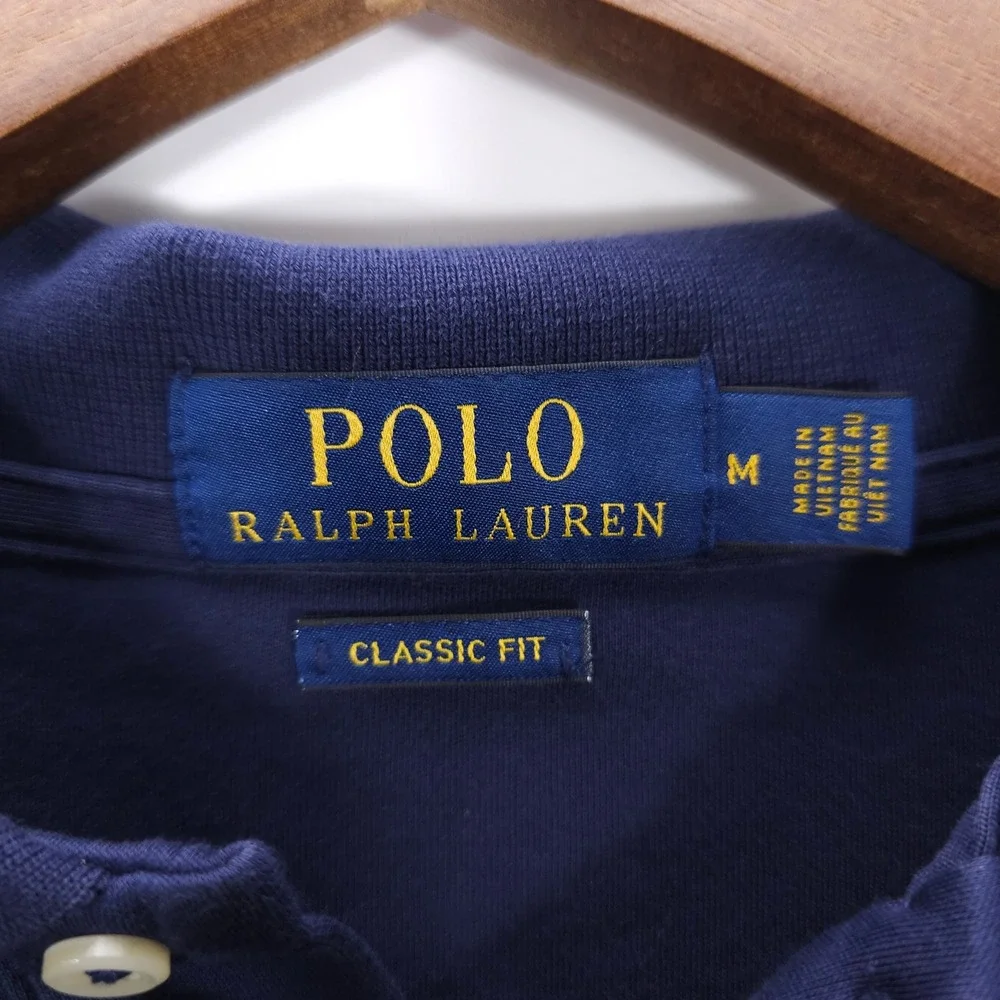 Polo Ralph Lauren Polo Mens M Navy Blue Streetwear Classic Fit Jersey Shirt